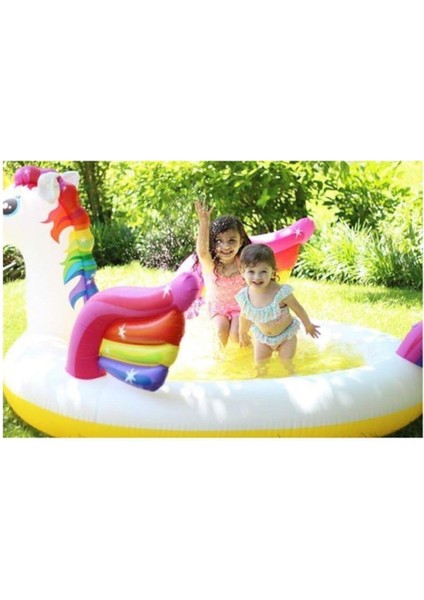 Renkli Tek Boynuzlu At Çocuk Havuzu 272X193X104 Cm, Eğlenceli Yaz Günleri Için Ideal fiyatları