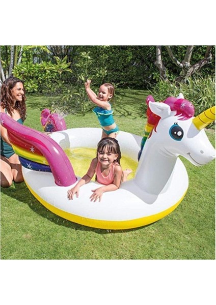 Renkli Tek Boynuzlu At Çocuk Havuzu 272X193X104 Cm, Eğlenceli Yaz Günleri Için Ideal fırsatları