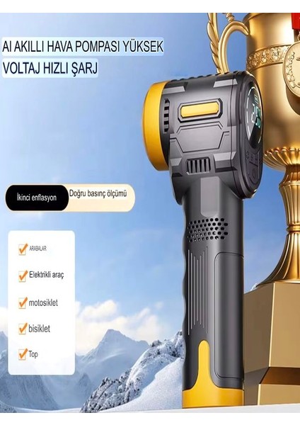 3600 MAH Akülü Kompresör – 150 PSI Dijital LCD + LED + Usb‑c, Otomatik Durma, Araba/motosiklet/bisiklet/top fırsatları