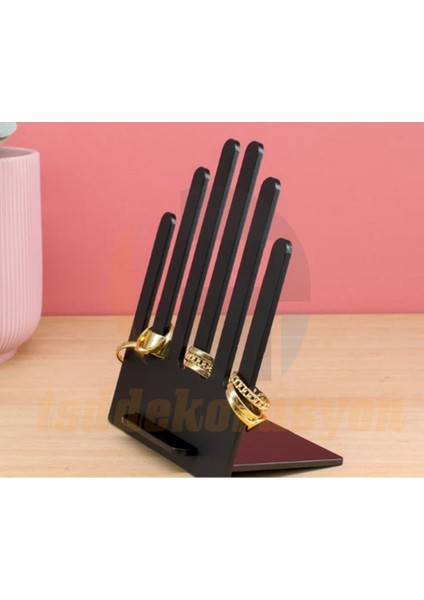 Siyah Takı Yüzük Tutucu Stand, Şık ve Düzenli Saklama Çözümü fiyatları