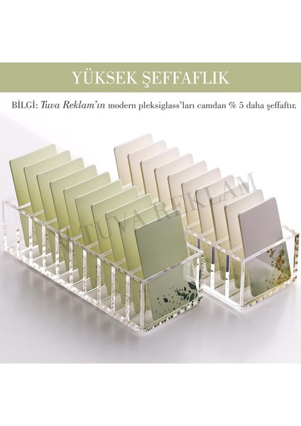 Şeffaf Pleksi Çok Amaçlı Düzenleyici, Makyaj, Takı ve Kart Saklama Alanı