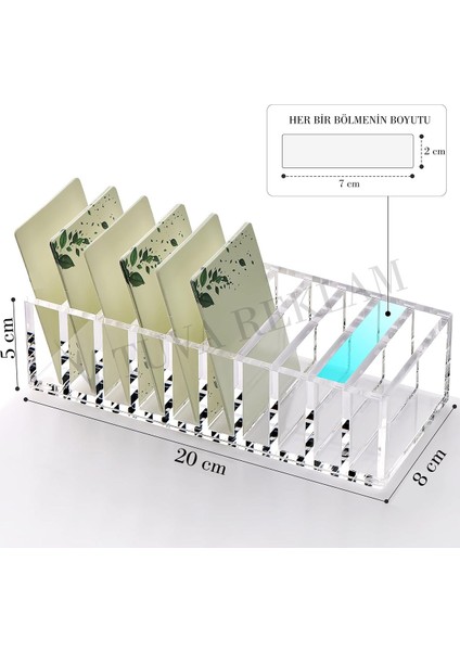 Şeffaf Pleksi Çok Amaçlı Düzenleyici, Makyaj, Takı ve Kart Saklama Alanı