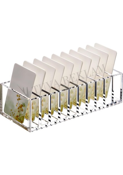 Şeffaf Pleksi Çok Amaçlı Düzenleyici, Makyaj, Takı ve Kart Saklama Alanı