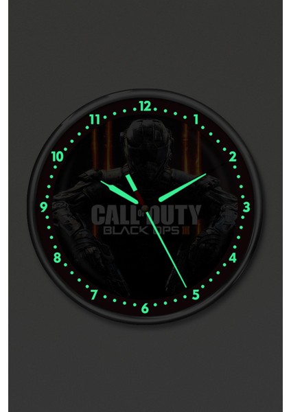 Gece Parlayan Call Of Duty Çocuk Odası Duvar Saati, Beyaz, Şık ve Fonksiyonel Tasarım fiyatları