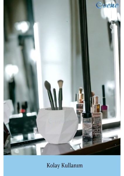 Beyaz Çok Bölmeli Makyaj Organizeri Fırça Tutucu Düzenleyici modelleri