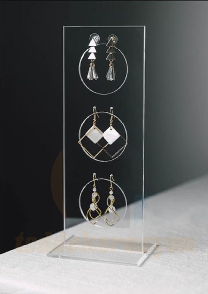 Şeffaf 3'lü Akrilik Küpe ve Mücevher Sergileme Standı, Minimalist Tasarım fırsatları