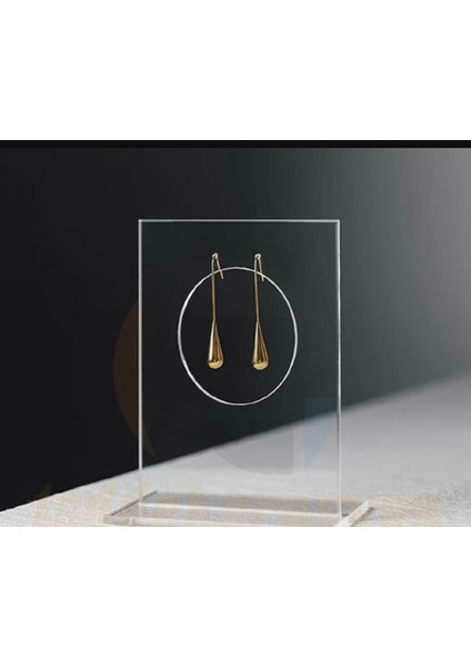 Şeffaf 3'lü Akrilik Küpe ve Mücevher Sergileme Standı, Minimalist Tasarım indirimleri