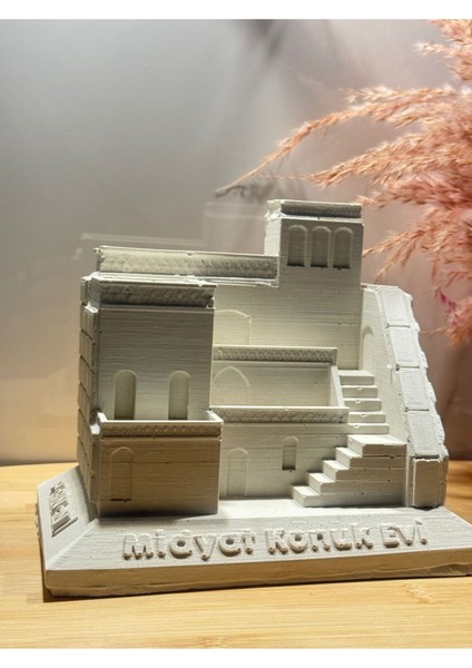 Boyanabilir Midyat Konuk Evi Biblosu, Tarihi ve Uzak Şehir Temalı, 21X19 cm Dekoratif Ürün