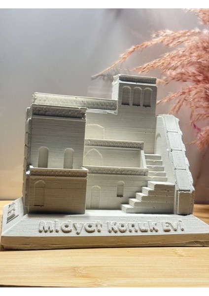 Boyanabilir Midyat Konuk Evi Biblosu, Tarihi ve Uzak Şehir Temalı, 21X19 cm Dekoratif Ürün