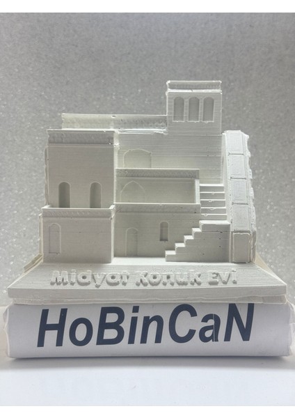 Boyanabilir Midyat Konuk Evi Biblosu, Tarihi ve Uzak Şehir Temalı, 21X19 cm Dekoratif Ürün