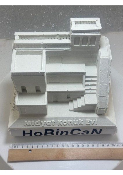 Boyanabilir Midyat Konuk Evi Biblosu, Tarihi ve Uzak Şehir Temalı, 21X19 cm Dekoratif Ürün