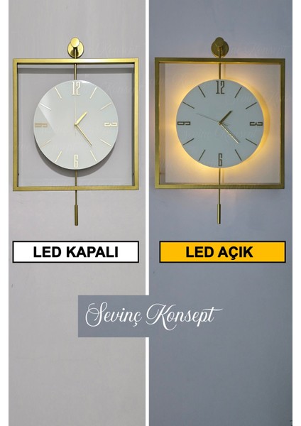 Altın Renkli Yuvarlak Kristal Modern Metal Duvar Saati, Orta Boy fiyatları
