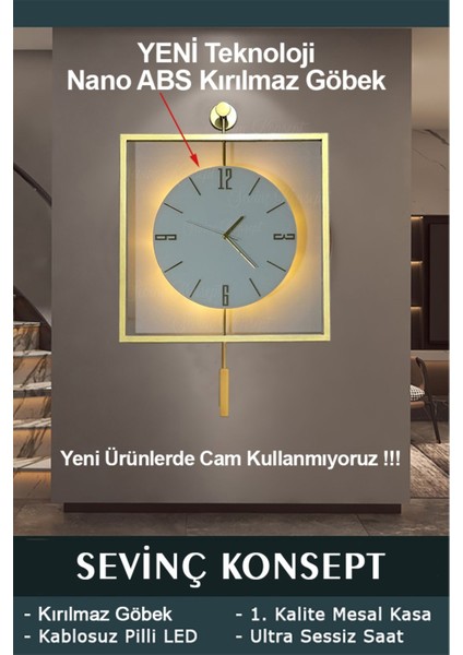 Altın Renkli Yuvarlak Kristal Modern Metal Duvar Saati, Orta Boy indirimleri
