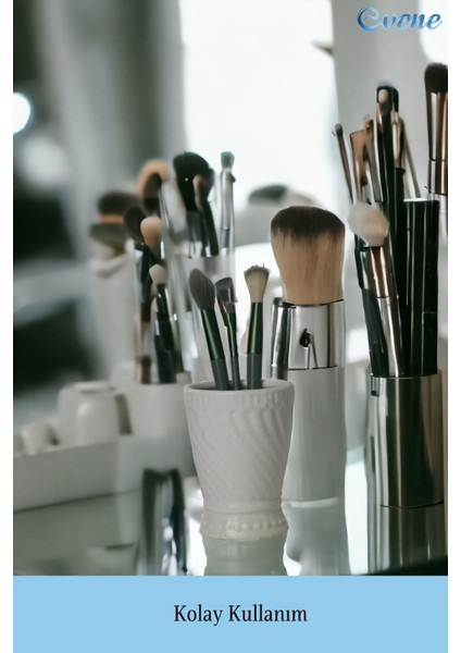 Beyaz Çok Bölmeli Makyaj Organizeri ve Fırça Düzenleyici modelleri