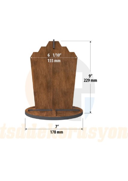 Ceviz Renkli Ahşap Takı Sergileme ve Düzenleme Standı fiyatları