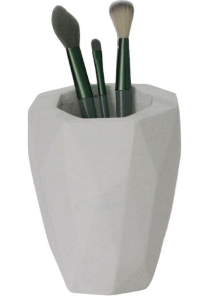 Beyaz Makyaj Organizeri ve Fırçalık, Düzenleyici, Şık ve Kullanışlı Model