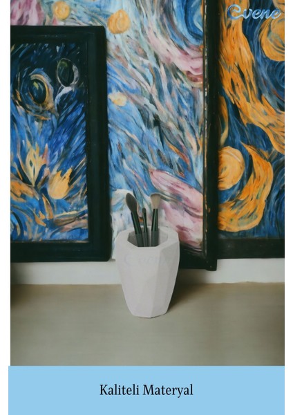 Beyaz Makyaj Organizeri ve Fırçalık, Düzenleyici, Şık ve Kullanışlı Model fırsatları