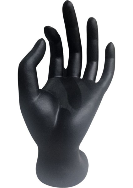 El Şekilli Polyester Yüzük Standı, Siyah, Şık ve Kullanışlı Aksesuar. fırsatları