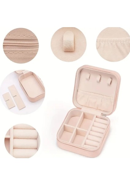 Çok Amaçlı Fermuarlı Takı Organizer Çanta, Kolye, Küpe ve Yüzük Saklama Alanı fiyatları