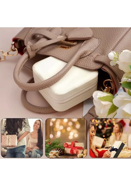 Çok Amaçlı Fermuarlı Takı Organizer Çanta, Kolye, Küpe ve Yüzük Saklama Alanı fırsatları