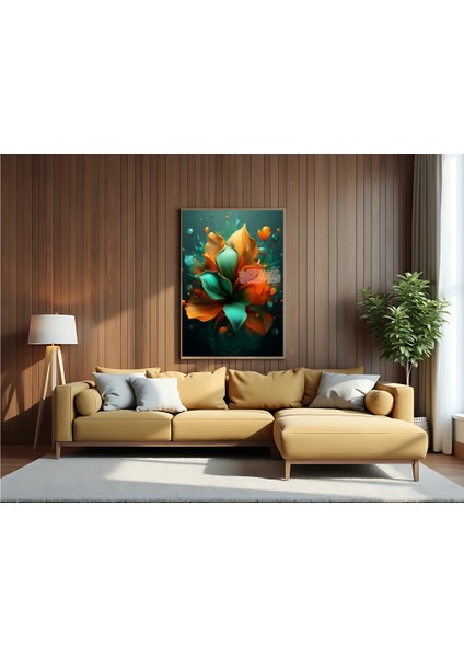 Metal Çerçeveli Gerçek Camlı Tablo Çiçek Modeli fiyatları