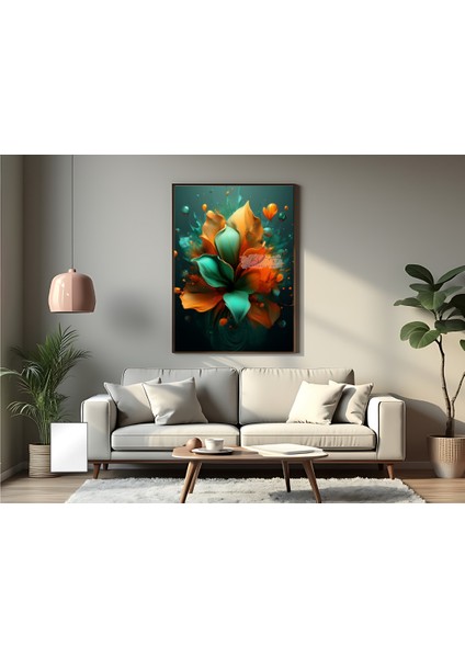 Metal Çerçeveli Gerçek Camlı Tablo Çiçek Modeli modelleri