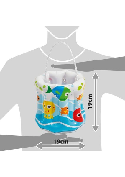Renkli Şişme Oyun ve Plaj Kovası, Kum, Deniz ve Sahil Eğlencesi Seti