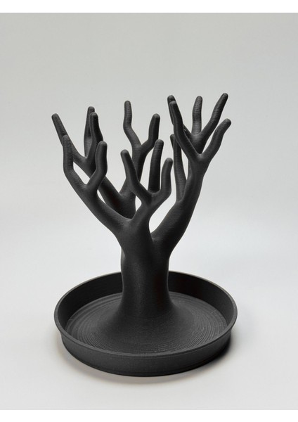 Şık Ağaç Takı Düzenleyici, Çoklu Bölmeli, Sert Plastik, Gri Renk fiyatları