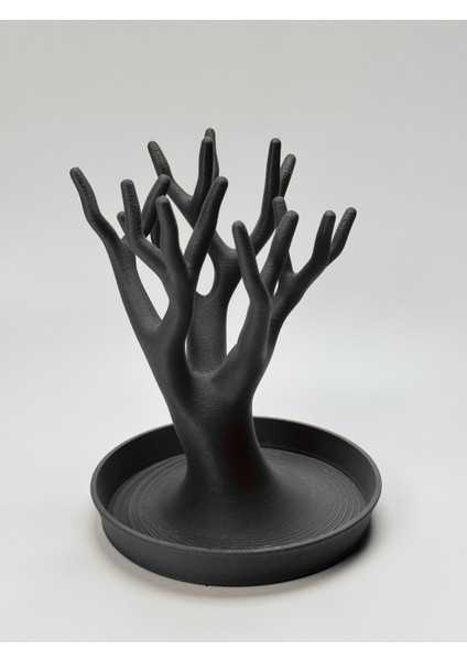 Şık Ağaç Takı Düzenleyici, Çoklu Bölmeli, Sert Plastik, Gri Renk fırsatları