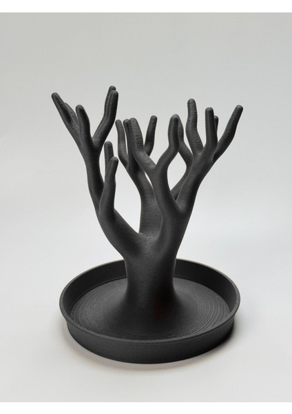 Şık Ağaç Takı Düzenleyici, Çoklu Bölmeli, Sert Plastik, Gri Renk indirimleri