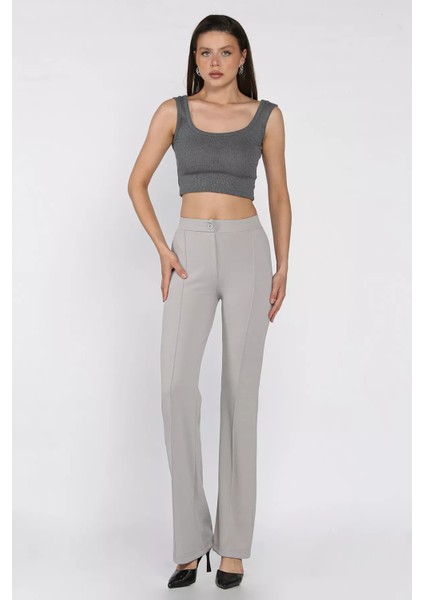 Kadın Çimalı Bol Paça Pantolon P-00017404