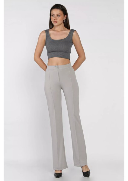 Kadın Çimalı Bol Paça Pantolon P-00017404