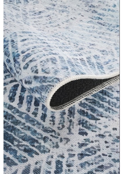 Dokuma Şönil Dijital Baskı Kolay Temizlenir Mutfak Antre Oturma Odası Mavi Halı modelleri