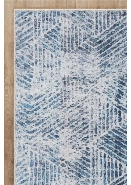 Dokuma Şönil Dijital Baskı Kolay Temizlenir Mutfak Antre Oturma Odası Mavi Halı indirimleri