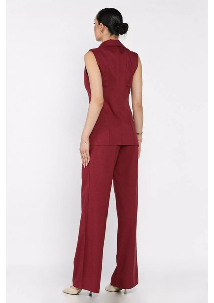 Kruvaze Yaka Astarlı Yelek Pantolon Ikili Takım P-00017426 modelleri