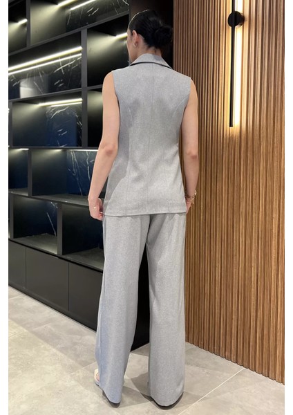 Kruvaze Yaka Astarlı Yelek Pantolon Ikili Takım P-00017426 modelleri
