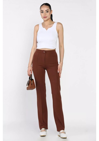 Kadın Çimalı Bol Paça Pantolon P-00017404