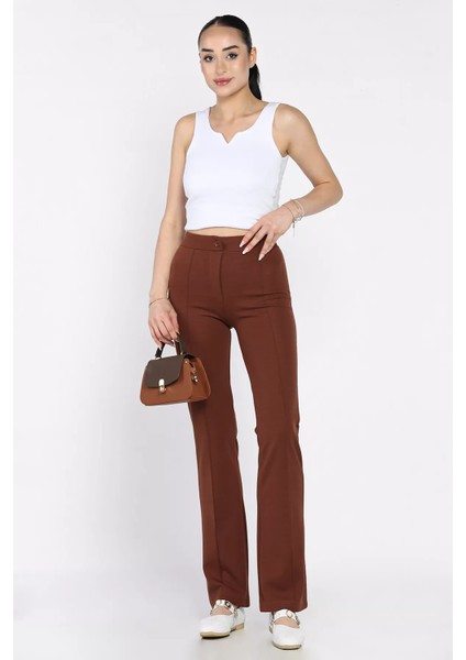 Kadın Çimalı Bol Paça Pantolon P-00017404