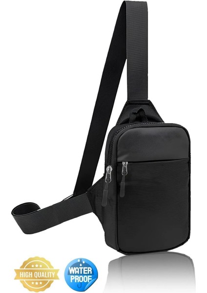 Unisex Impertex Kumaş Telefon Bölmeli Bel ve Çapraz Omuz Çanta Göğüs Seyahet Günlük Bodybag