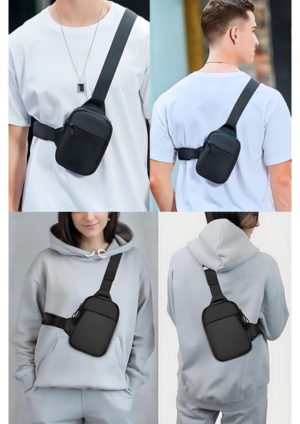 Unisex Impertex Kumaş Telefon Bölmeli Bel ve Çapraz Omuz Çanta Göğüs Seyahet Günlük Bodybag fiyatları