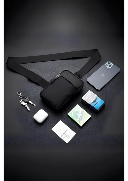 Unisex Impertex Kumaş Telefon Bölmeli Bel ve Çapraz Omuz Çanta Göğüs Seyahet Günlük Bodybag fırsatları