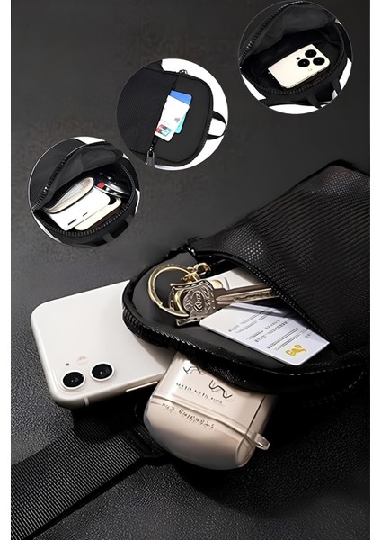 Unisex Impertex Kumaş Telefon Bölmeli Bel ve Çapraz Omuz Çanta Göğüs Seyahet Günlük Bodybag indirimleri