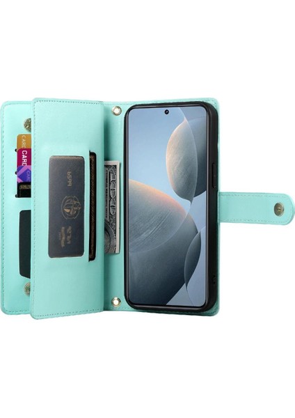Xiaomi Poco F7 Ultra Crossbody Kayış Çok Fonksiyonlu Cüzdan Için Flip Case (Yurt Dışından)
