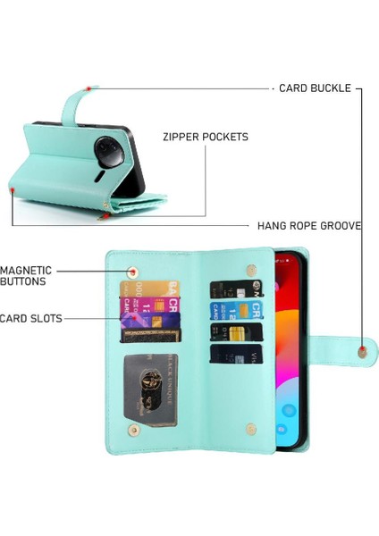 Xiaomi Poco F7 Ultra Crossbody Kayış Çok Fonksiyonlu Cüzdan Için Flip Case (Yurt Dışından)