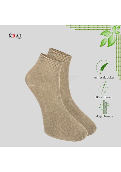 Kadın - Erkek Çorap 6 Çift Dikişsiz Yazlık Bambu Kısa Patik Set