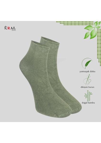 Kadın - Erkek Çorap 6 Çift Dikişsiz Yazlık Bambu Kısa Patik Set