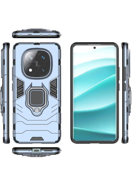 Xiaomi Redmi Note 14 Pro 5g Darbeye Dayanıklı Kapak Kickstand Askeri Için Kılıf (Yurt Dışından)