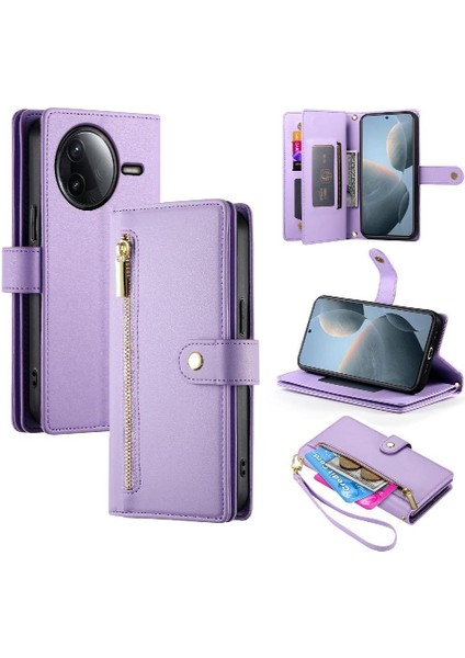 Xiaomi Poco F7 Pro Iş Crossbody Kayış Standı Cüzdan Için Flip Case (Yurt Dışından)