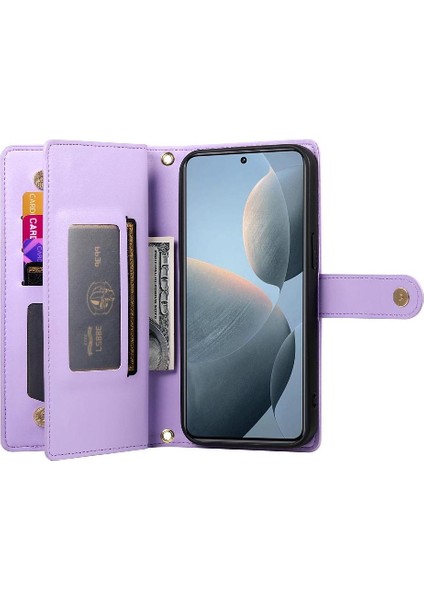 Xiaomi Poco F7 Pro Iş Crossbody Kayış Standı Cüzdan Için Flip Case (Yurt Dışından)