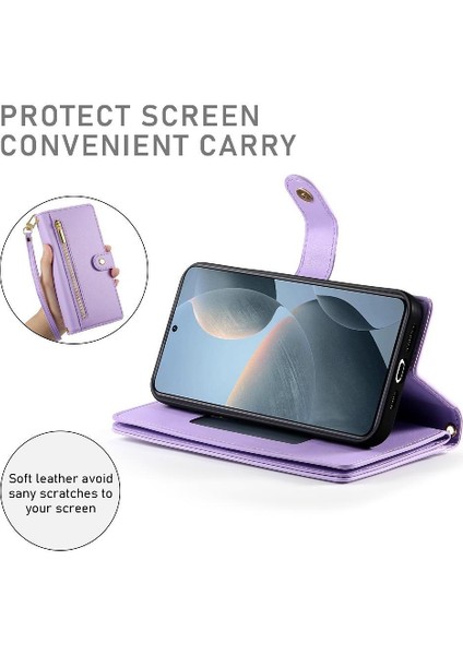 Xiaomi Poco F7 Pro Iş Crossbody Kayış Standı Cüzdan Için Flip Case (Yurt Dışından)